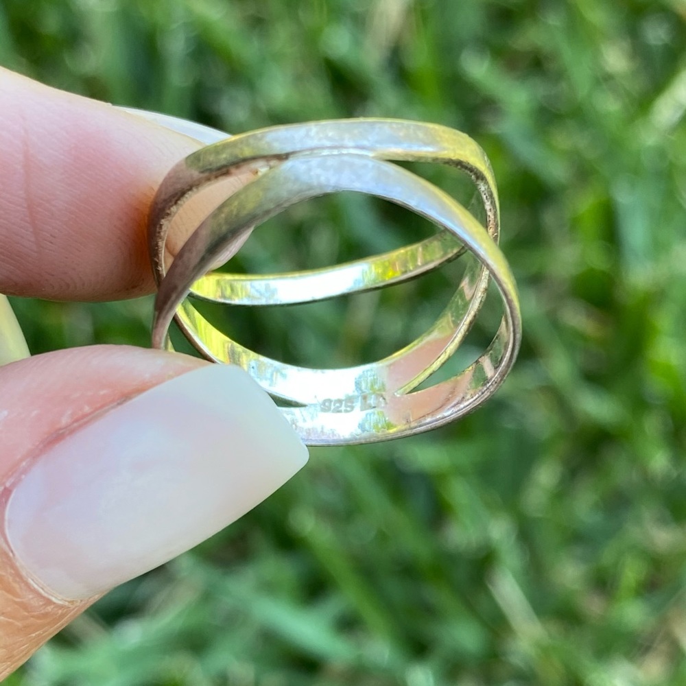 Stamped Sterling Silver Statement Ring - image 4